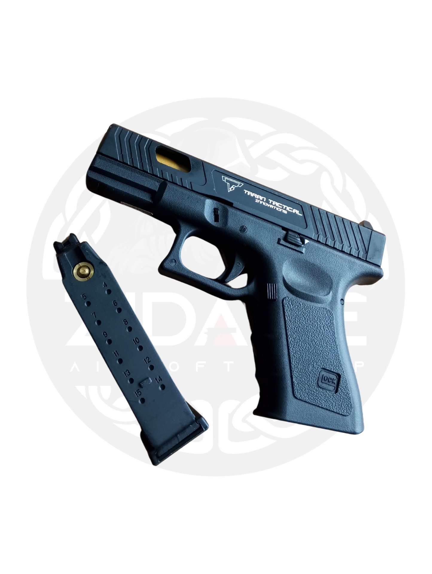 E&C GLOCK 19 COMBAT MASTER GOLD BARREL (1304)