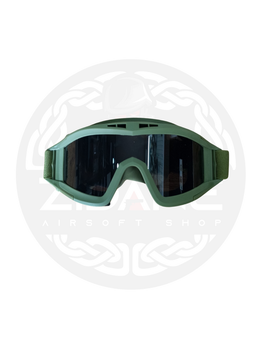TACTICAL AIRSOFT GOGGLES (3 LENSES) GREEN